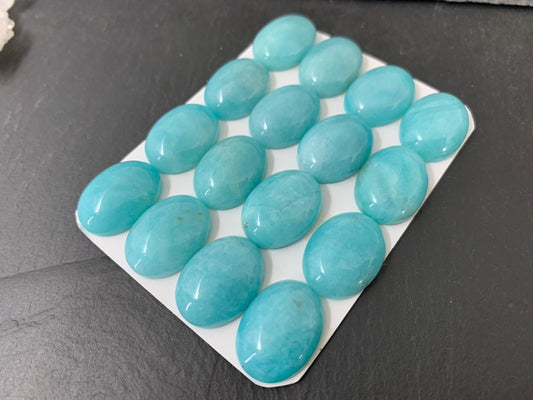 Amazonite oval 15x20mm cabochon - Calibrated cabochons