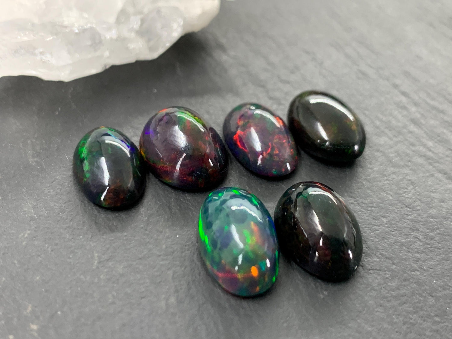 Natural Ethiopian Opal oval 11-12mm long cabochon