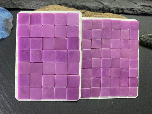 Flat Phosphosiderite square 8 & 10mm cabochon - Calibrated cabochons