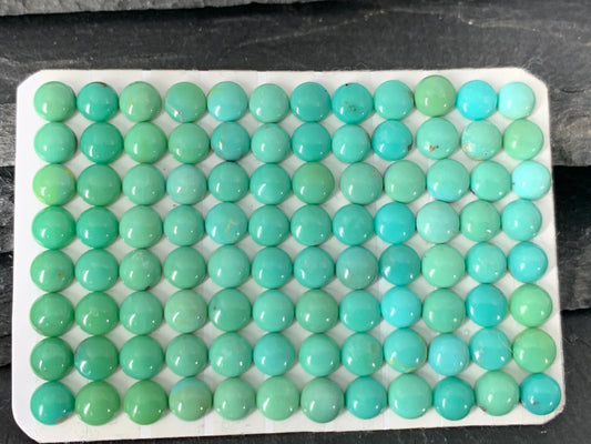 Turquoise round 5mm cabochon - Calibrated cabochons