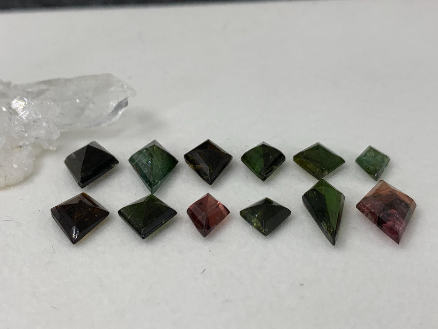 Natural Tourmaline step cut 9-14mm long cabochon