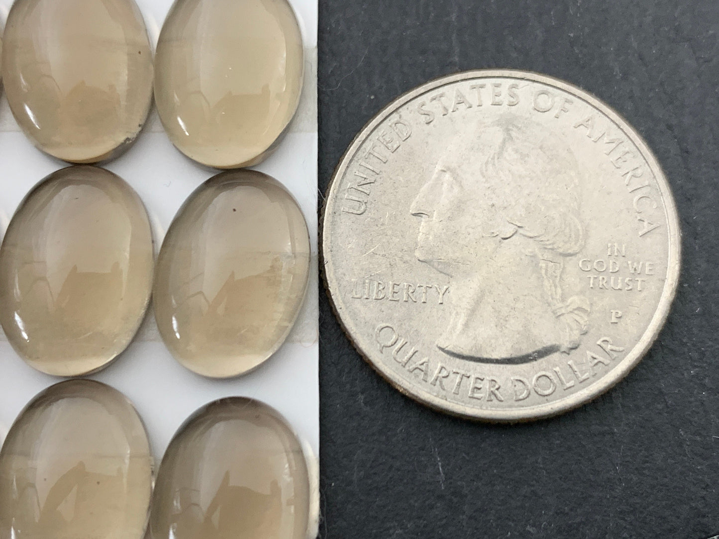 Smokey Quartz oval 10x14mm cabochon - Calibrated acbochons
