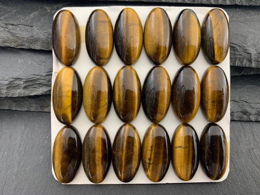 Tiger Eye oval 10x20mm cabochon - Calibrated cabochons