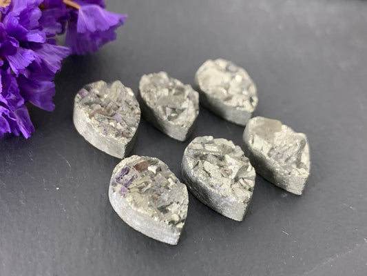 Pyrite pear 10x14mm cabochon
