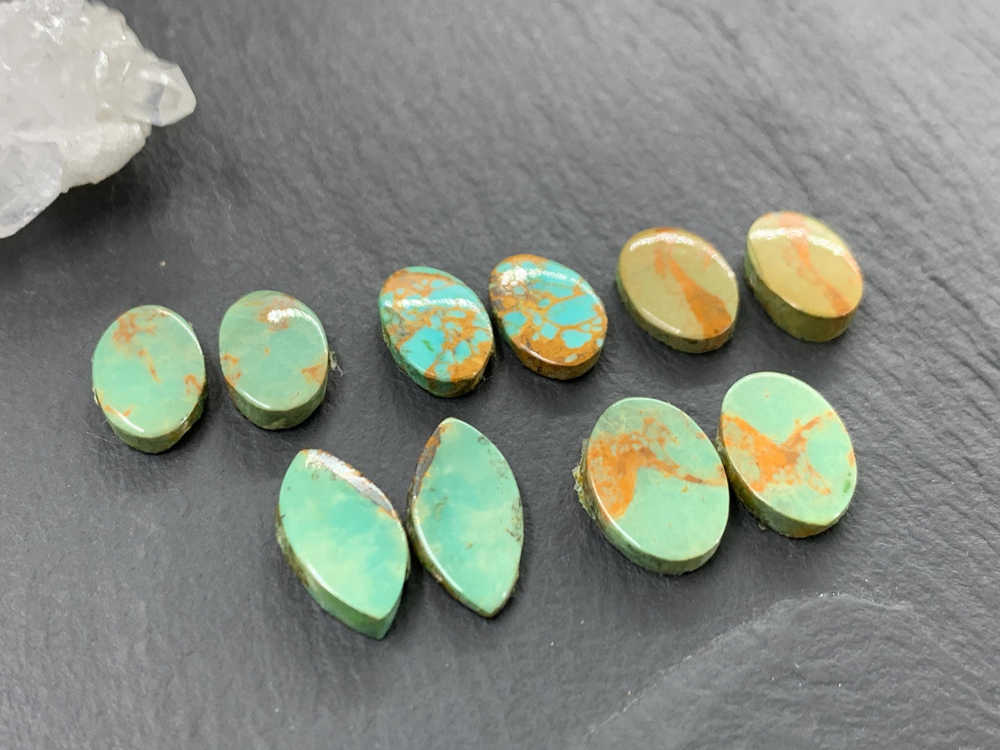 Tibetan Turquoise Pair Cabochon