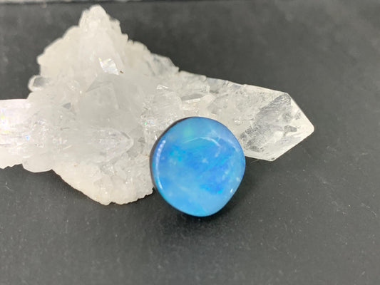 Australian Opal doublet 11x12x5mm cabochon