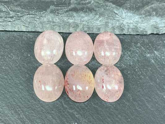 Red Sunstone oval 12x16mm Cabochon - Calibrated cabochons