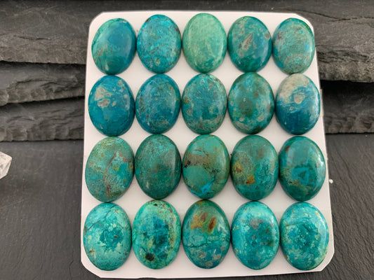 Chrysocolla oval 13x18mm cabochon - Calibrated cabochons