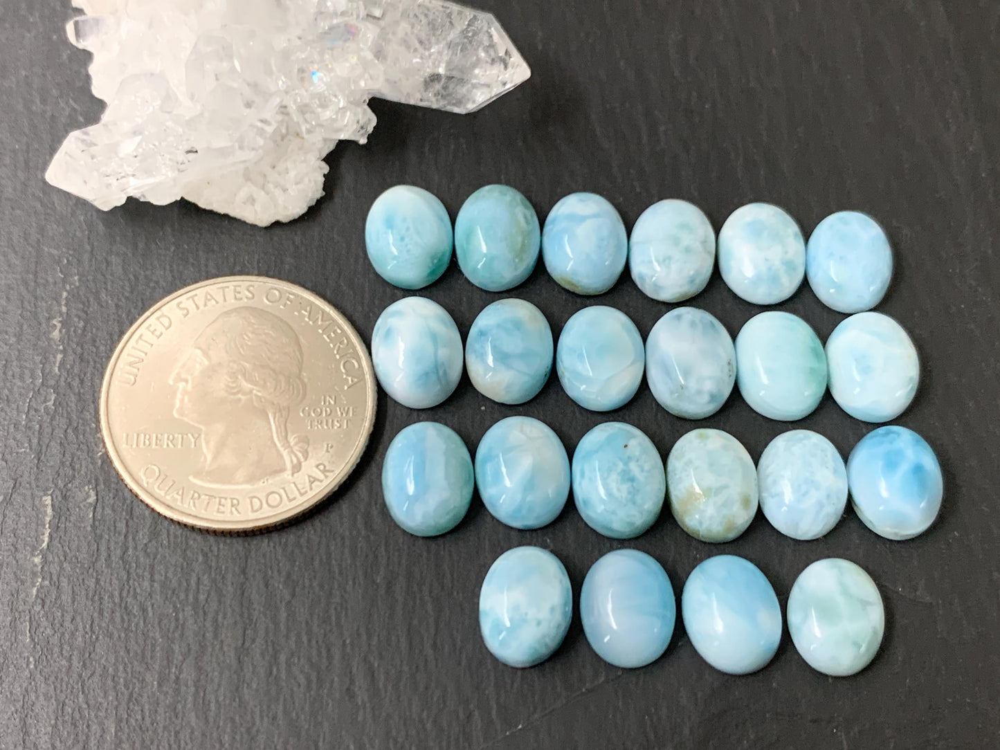 Larimar 8x10mm cabochon