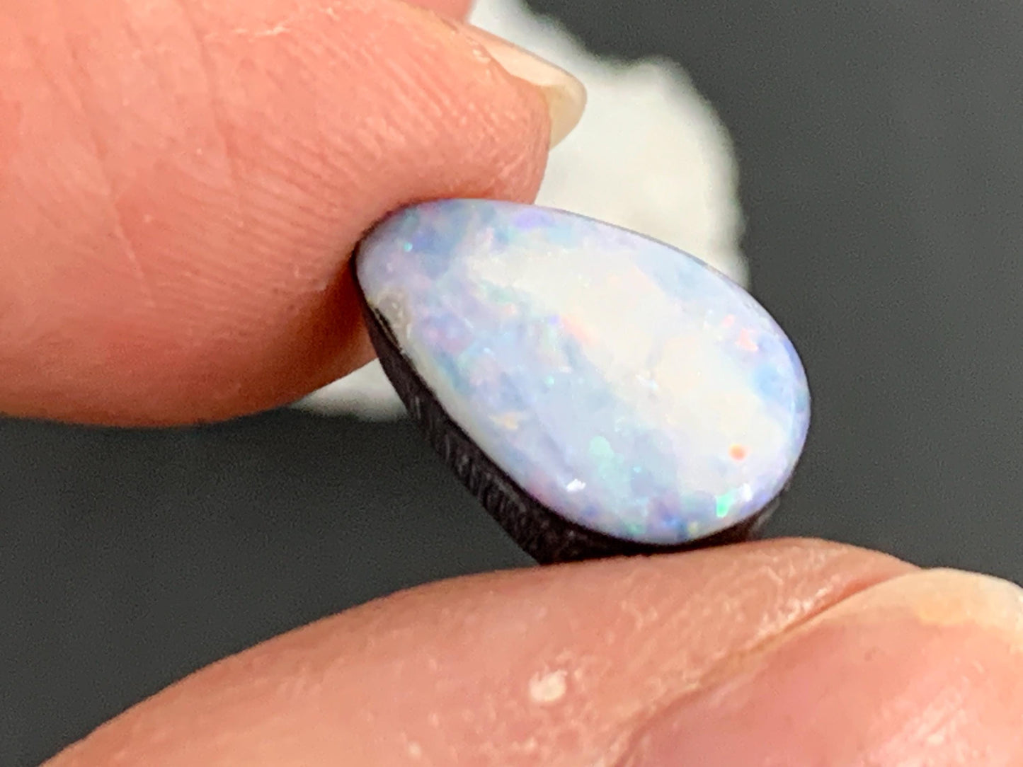 Australian Opal doublet 8x12x5mm cabochon