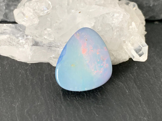 Australian Opal doublet 12x15x5mm cabochon