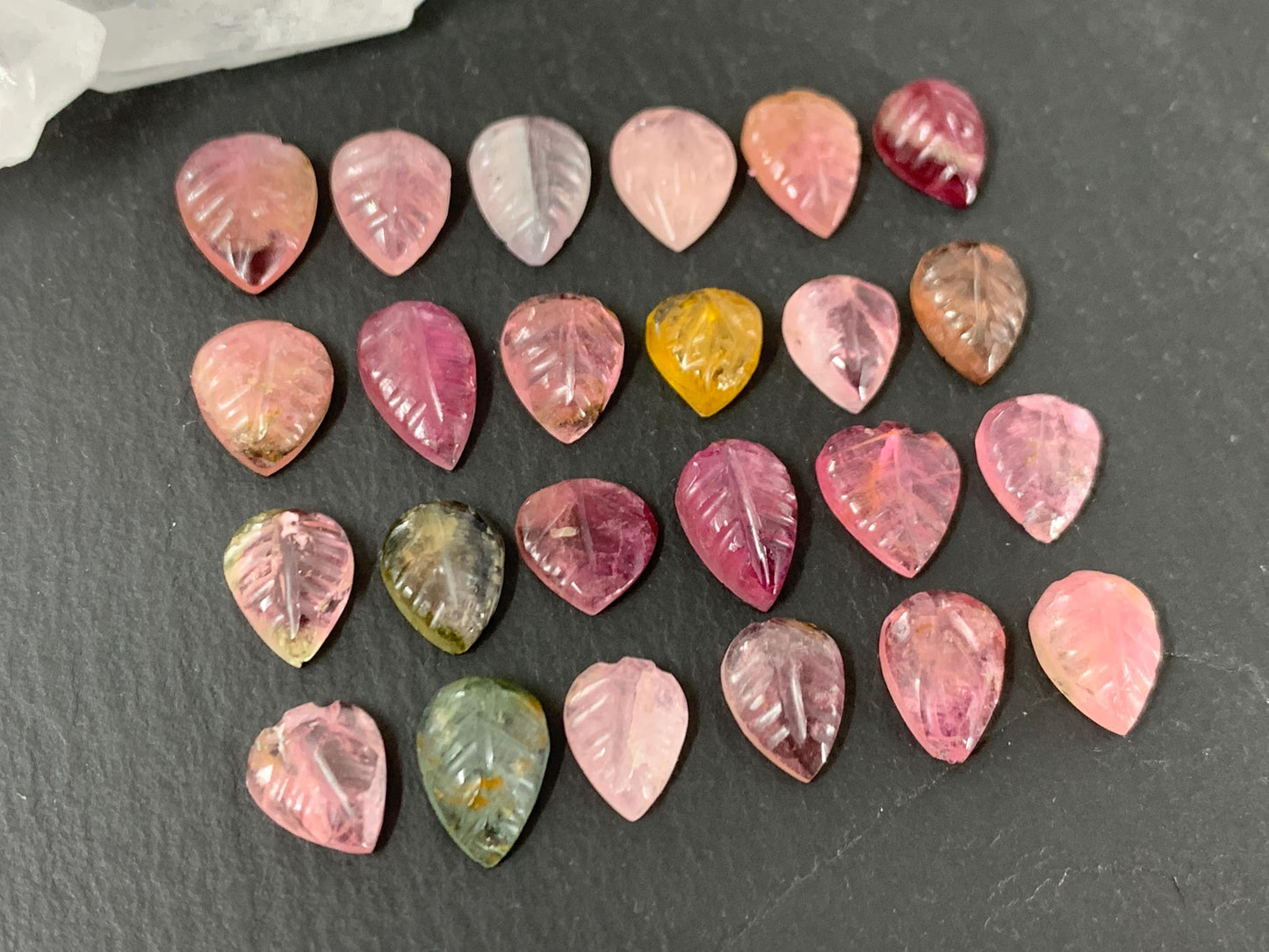 Tourmaline leaf cabochon