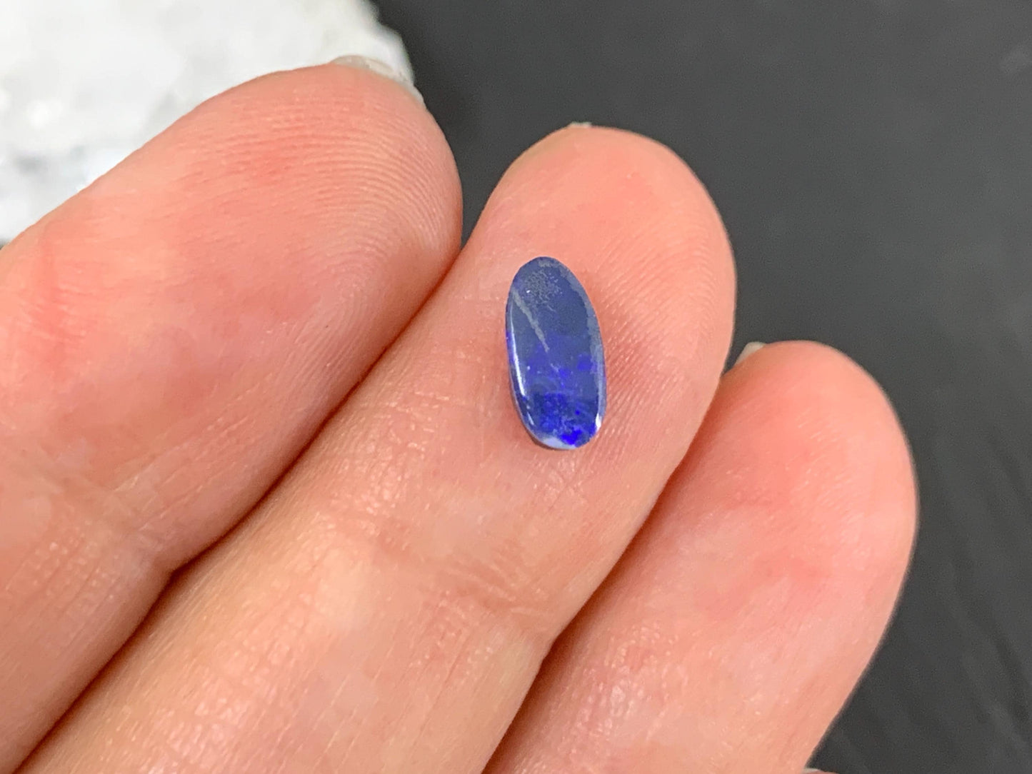 Australian Opal Doublet 7-9mm long cabochon - Second quality
