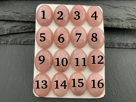 Pink Chalcedony oval 15x20mm cabochon - Calibrated cabochons