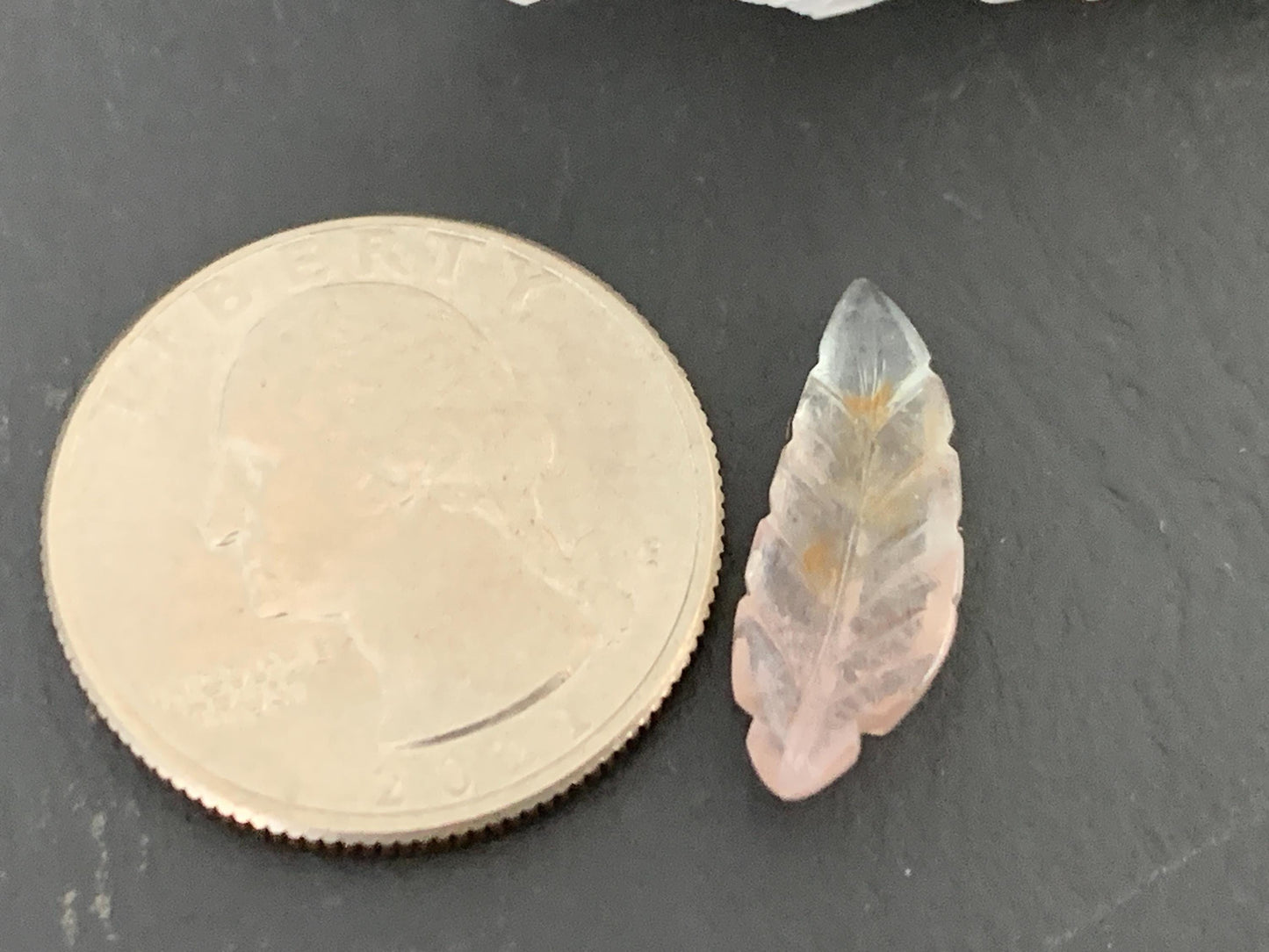 Carved Tourmaline 7x20x4mm cabochon