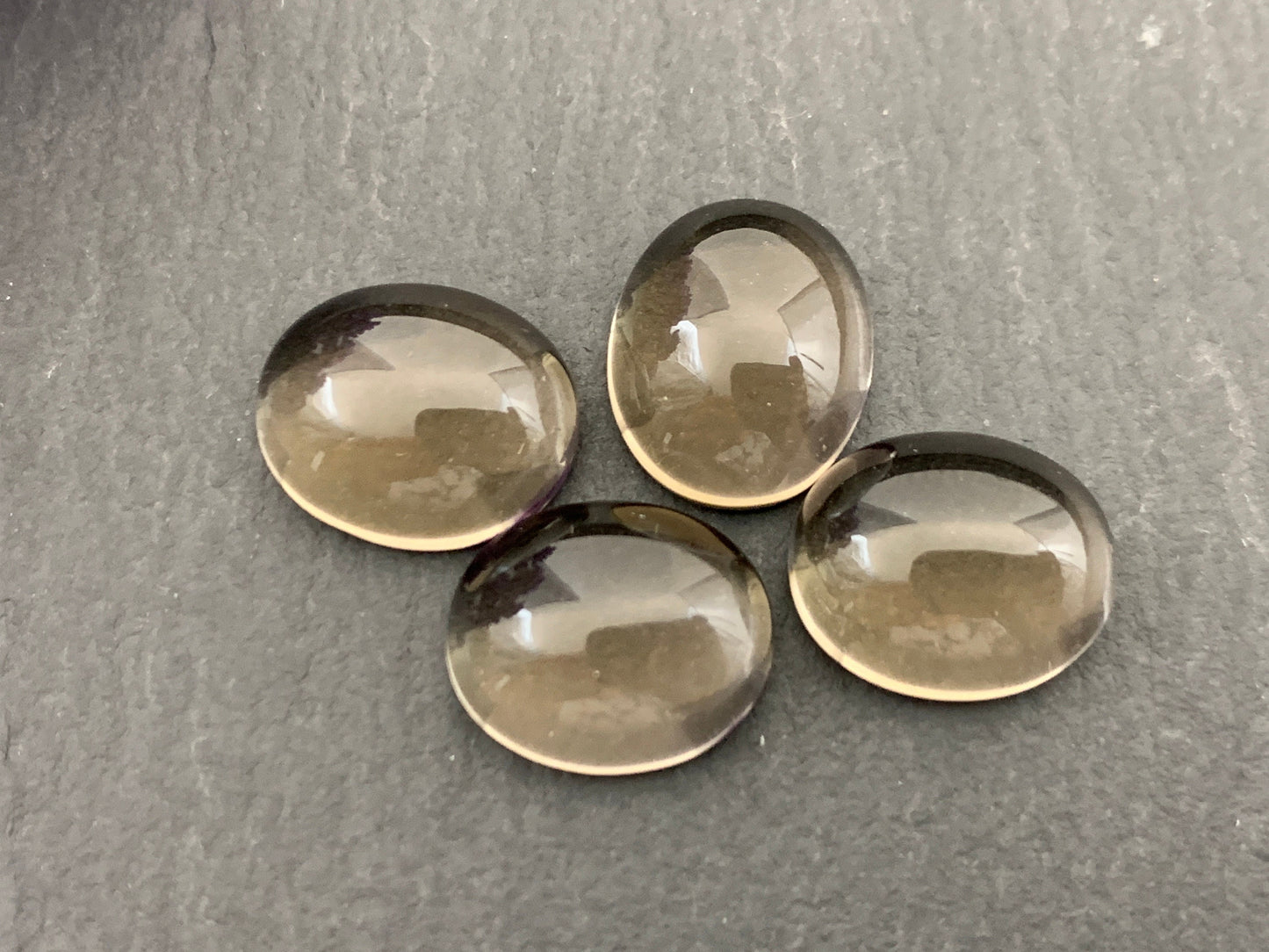 Smokey quartz oval 10x12mm cabochon - Calibrated cabochons