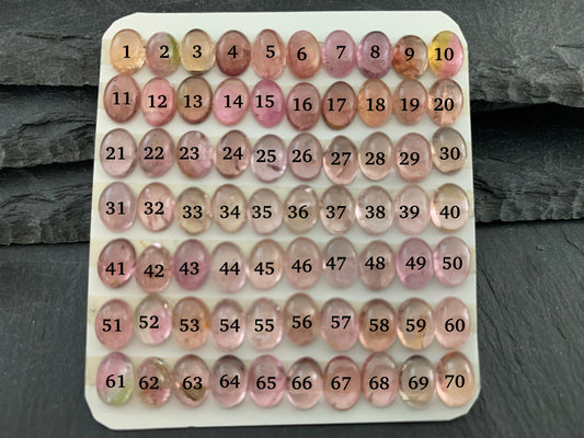 Tourmaline oval 5x7mm cabochon - Calibrated cabochons
