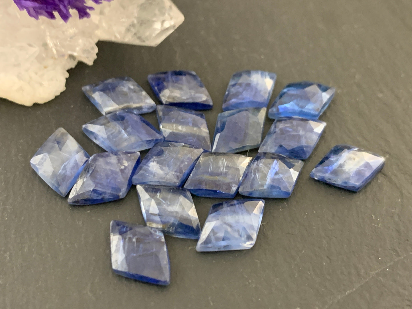 Faceted Kyanite 8x12mm Cabochon