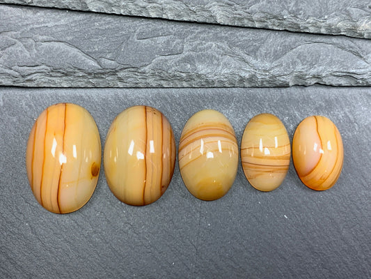 Carnelian- Agate 25-35mm long cabochon