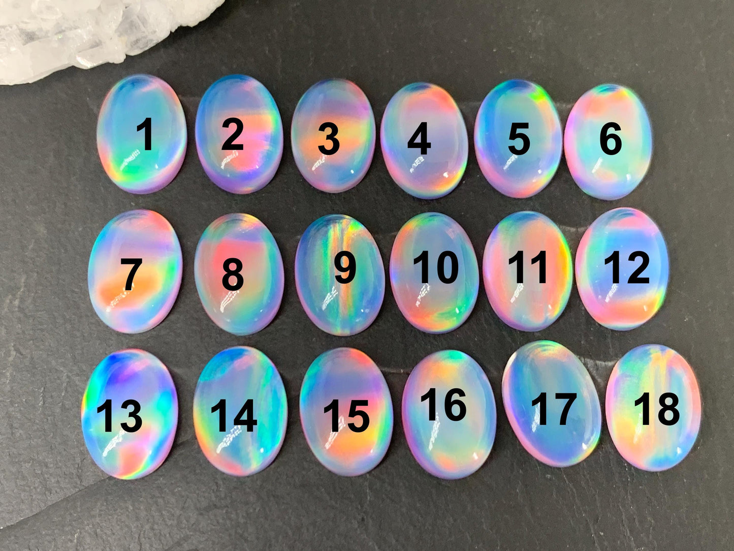 Aurora Opal Cabochon: 10x14mm Oval Gemstone