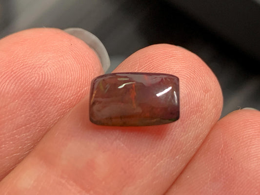 Natural Ethiopian Black Opal 6x10x3mm cabochon