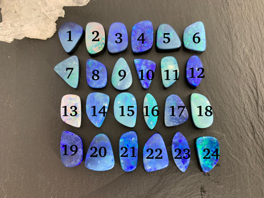 Australian Opal doublet 12-15mm long cabochon