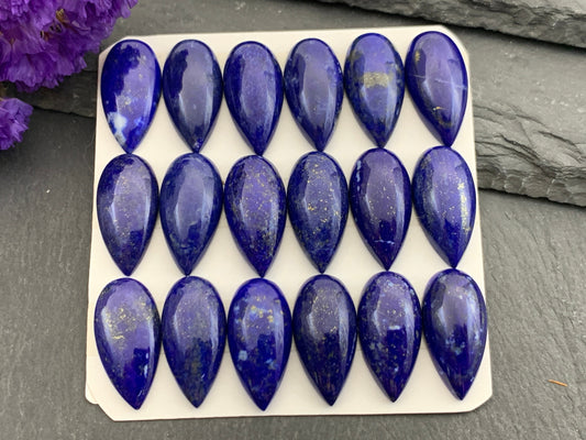 Lapis Lazuli pear 10x20mm cabochon - Calibrated cabochons
