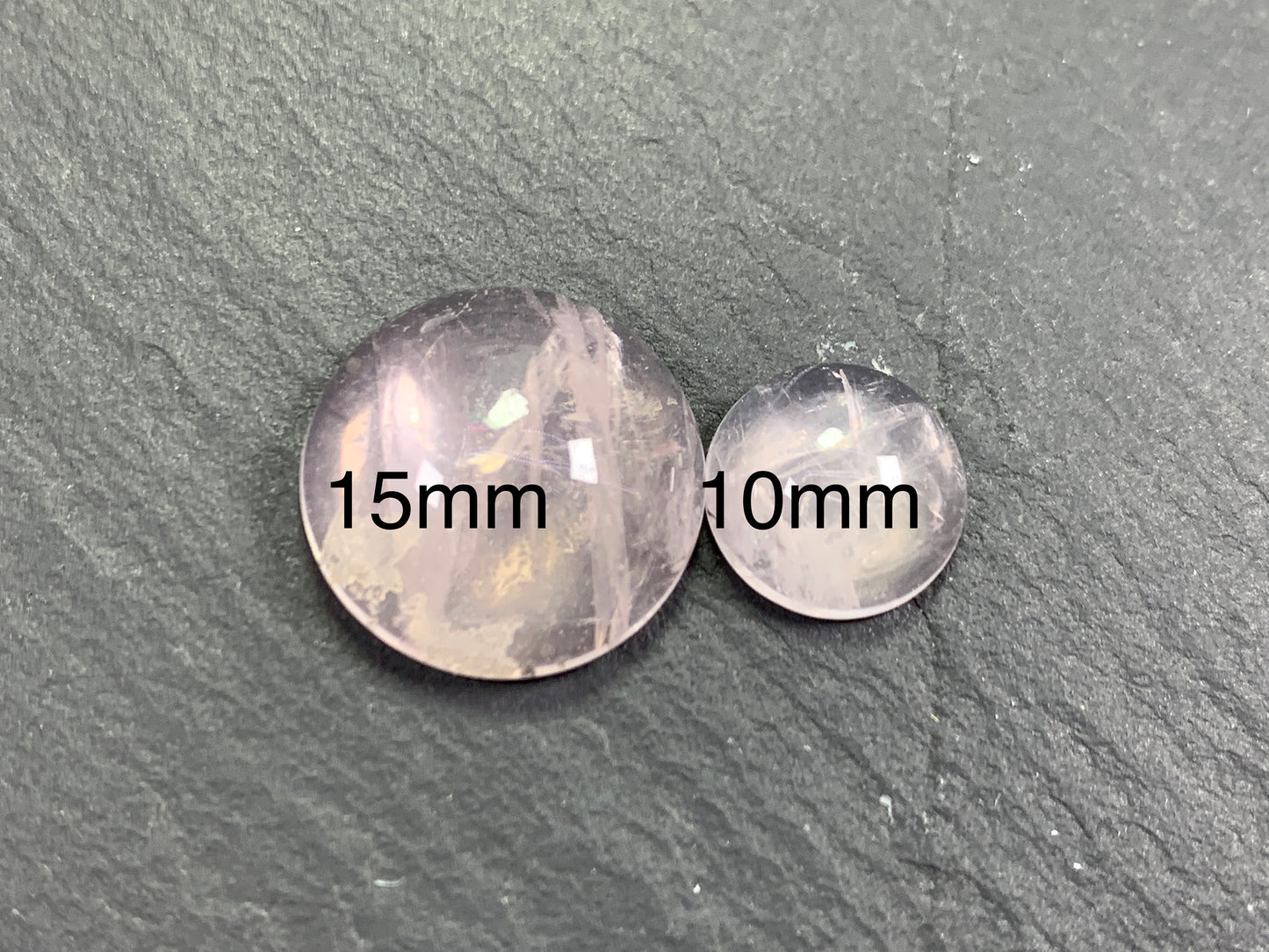 Rose Quartz round 10mm cabochon - Calibrated cabochons