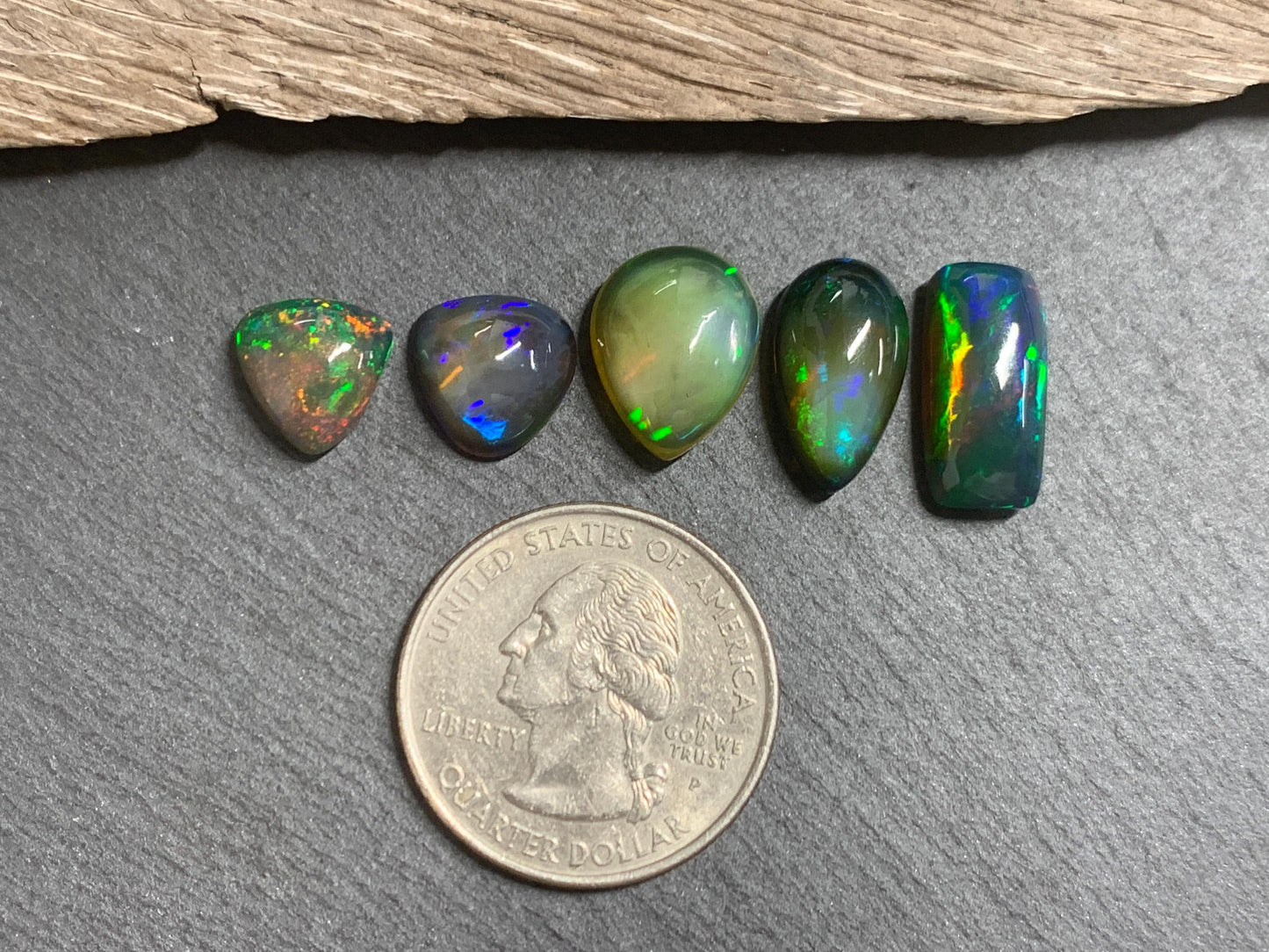 Natural Black Ethiopian Opal 10-16mm long Cabochon/ Select your cabochon