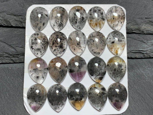 Super 7 pear 12x16mm cabochon - Calibrated cabochons