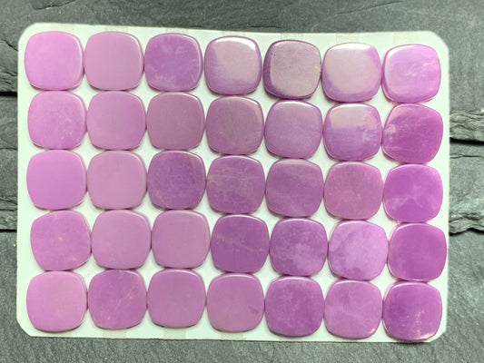 Flat Phosphosiderite square cushion 10mm Cabochon - Calibrated cabochons