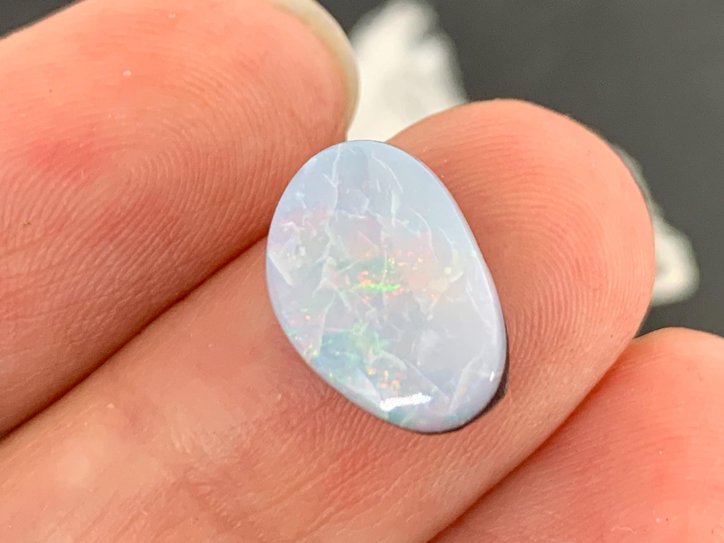 Australian Opal doublet 8x13x3.5mm cabochon