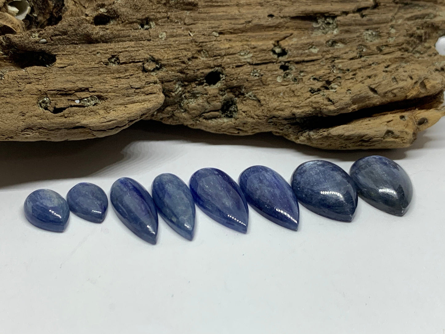 Kyanite pear cabochon
