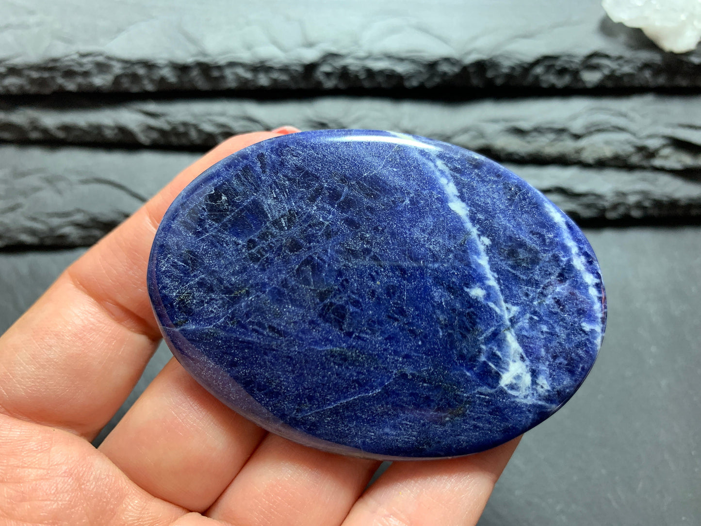 Large Sodalite cabochon 64x45x7mm