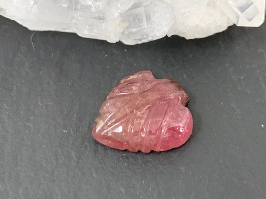 Carved Tourmaline 10x12x4mm cabochon
