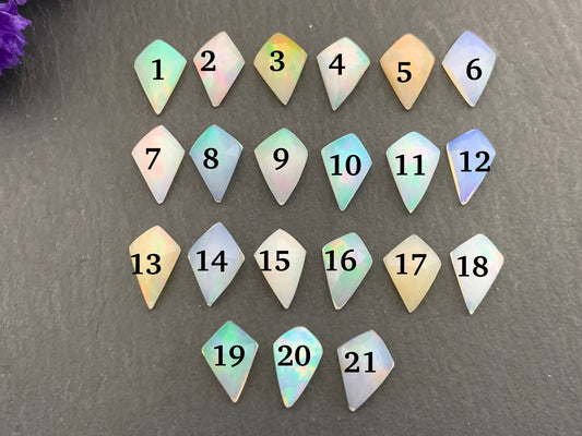 Faceted Opal kite 7x10mm cabochon