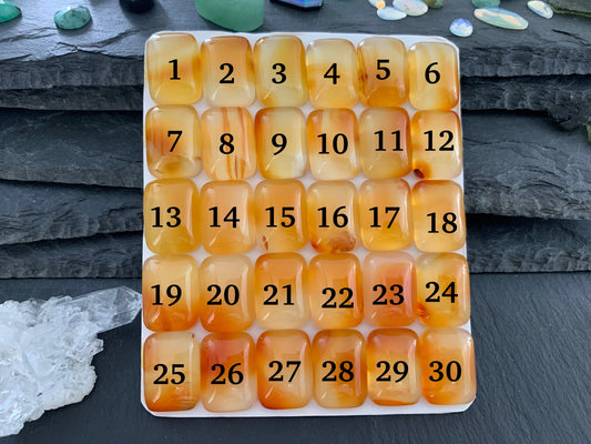 Carnelian rectangle 13x18mm cabochon - Calibrated cabochons