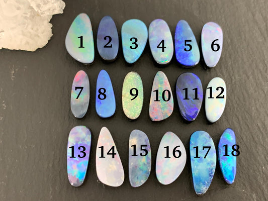 Australian Opal doublet 12-15mm long cabochon