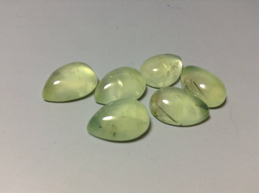 Prehnite pear 10x14mm Cabochon Calibrated cabochons