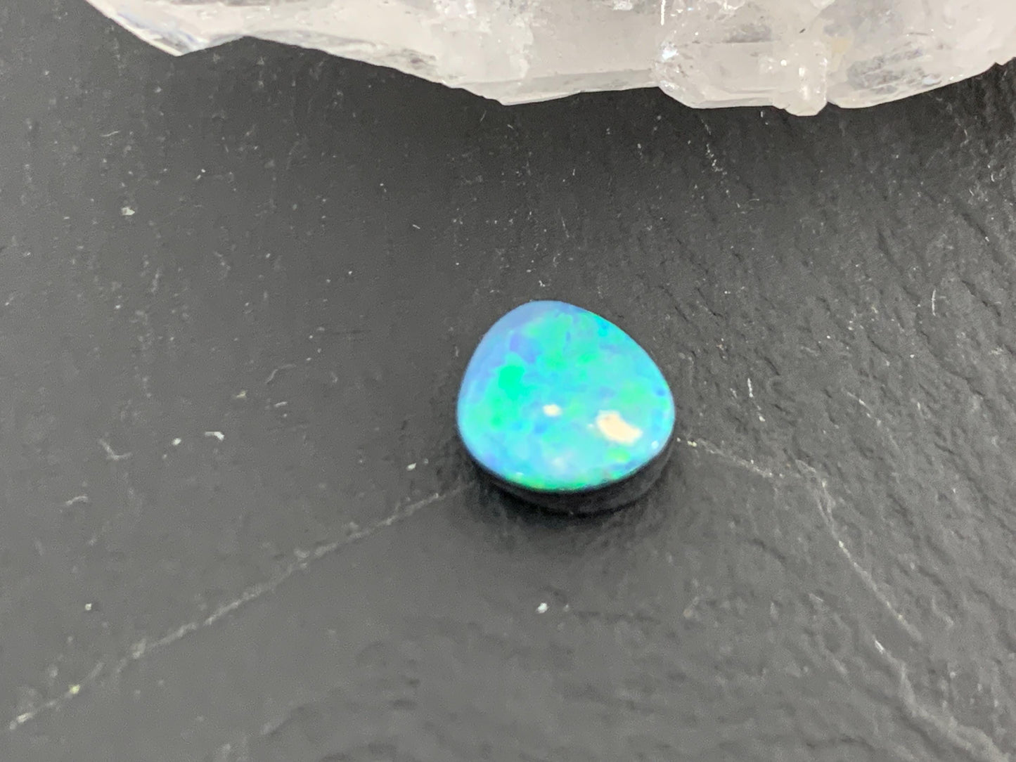 Australian Opal doublet 6x7x3mm cabochon