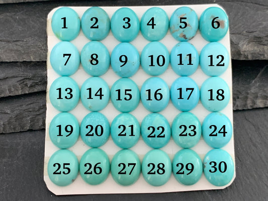 Turquoise oval 10x12mm cabochon/ X51