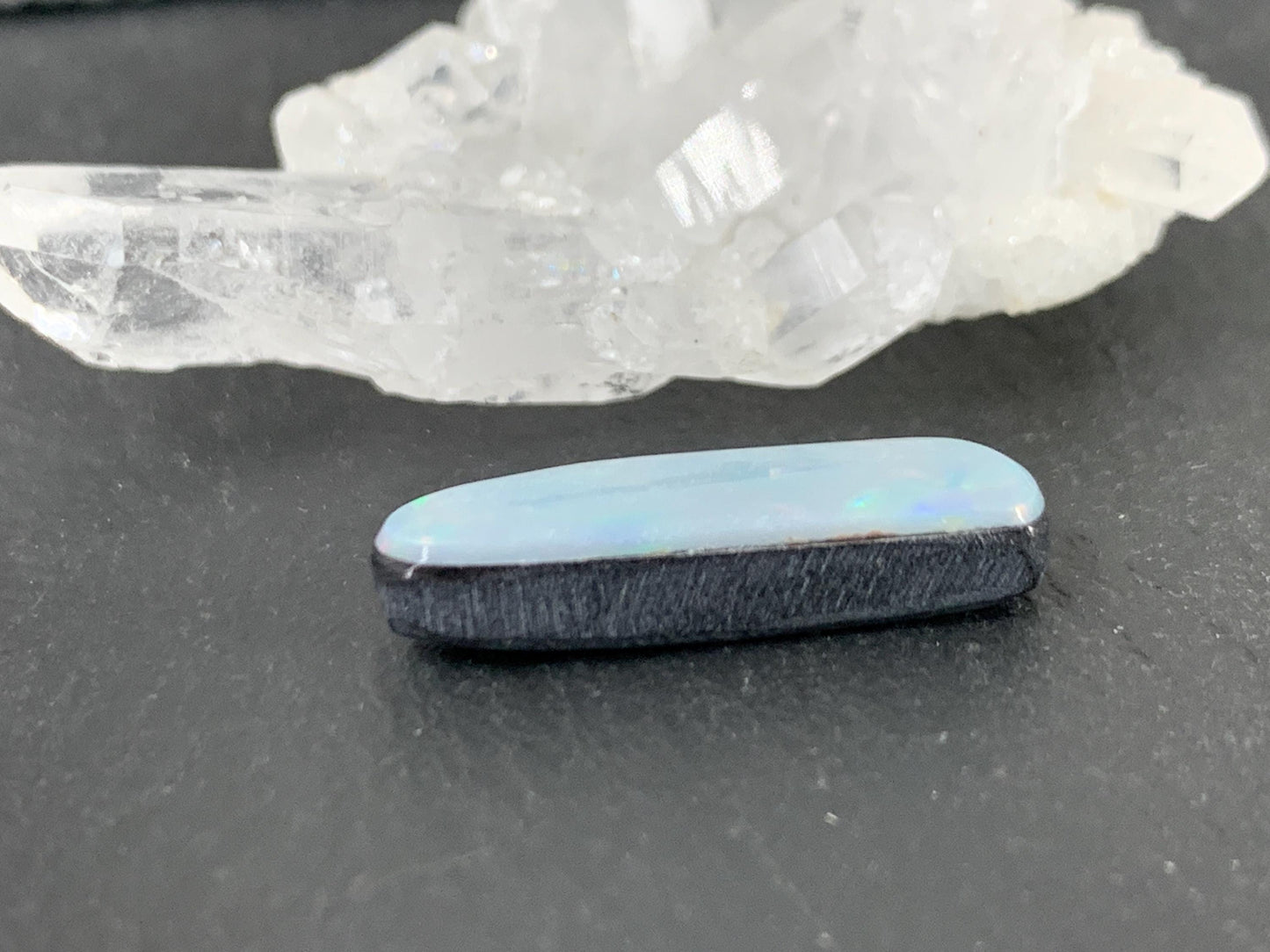Australian Opal Doublet Natural Opal Gem 6x20x4mm Cabochon Stone Free Form