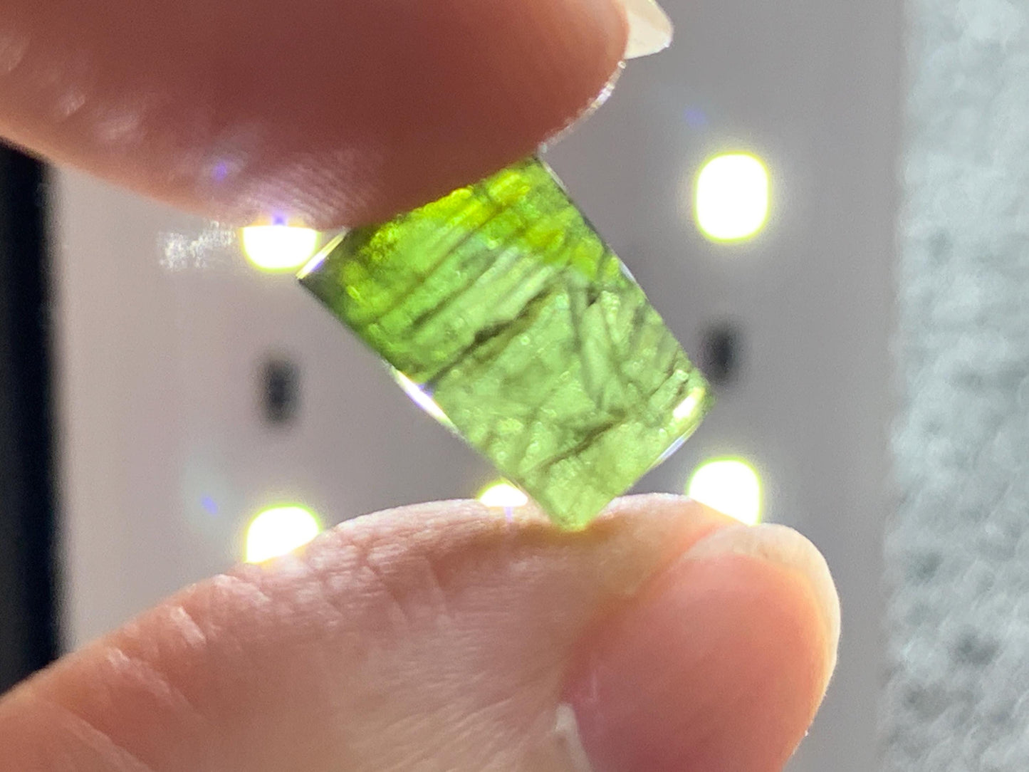 Carved Tourmaline 7x10x3mm cabochon