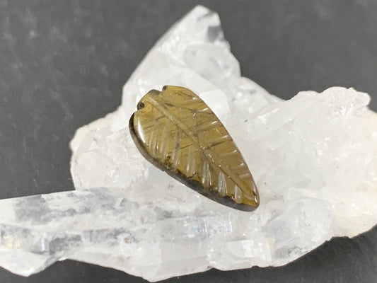 Carved Tourmaline 8x15x2mm cabochon