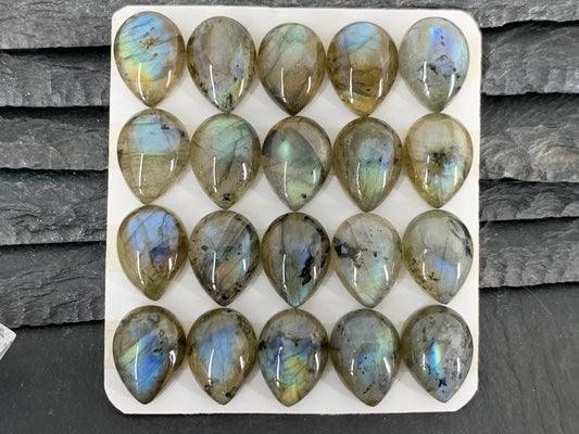 Labradorite pear 12x16mm Cabochon - Calibrated Cabochons