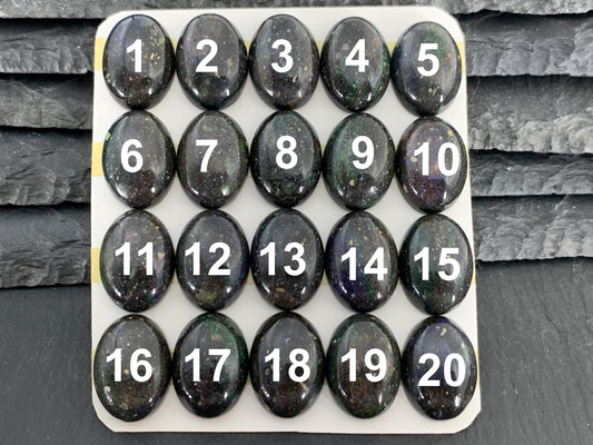 Andamooka Black Opal 13x18mm Cabochon: Oval Matrix Opal