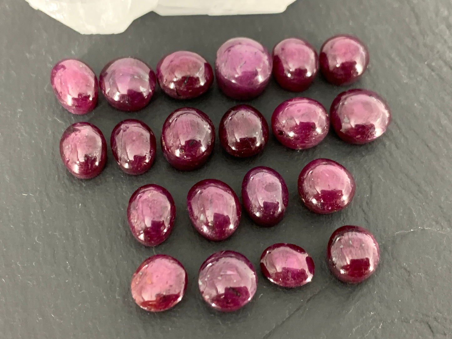 Ruby 7-8mm long cabochon