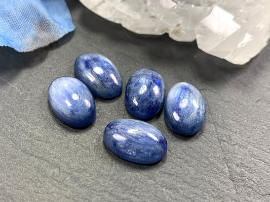 Kyanite oval cabochon 8x12mm - Calibrated cabochons
