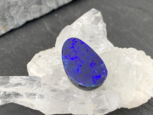 Australian Opal Doublet Natural Cabochon 9x14x4mm Free Form Opal Gem