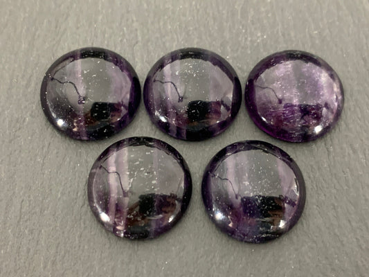 Fluorite round 18mm cabochon - Calibrated cabochons